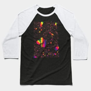 Rainbow Night Glitch Baseball T-Shirt